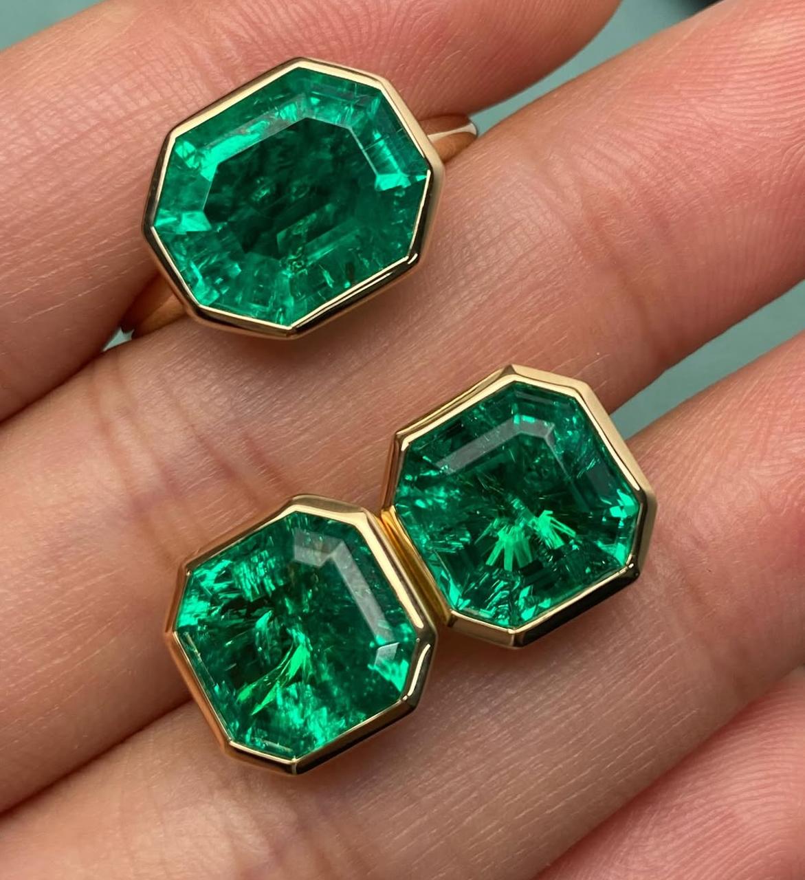 MR Regal Green Stone Earrings