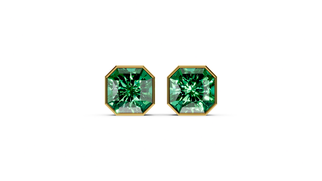 MR Regal Green Stone Earrings