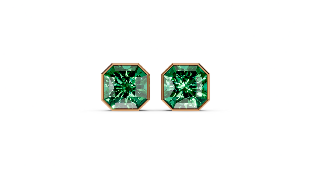 MR Regal Green Stone Earrings