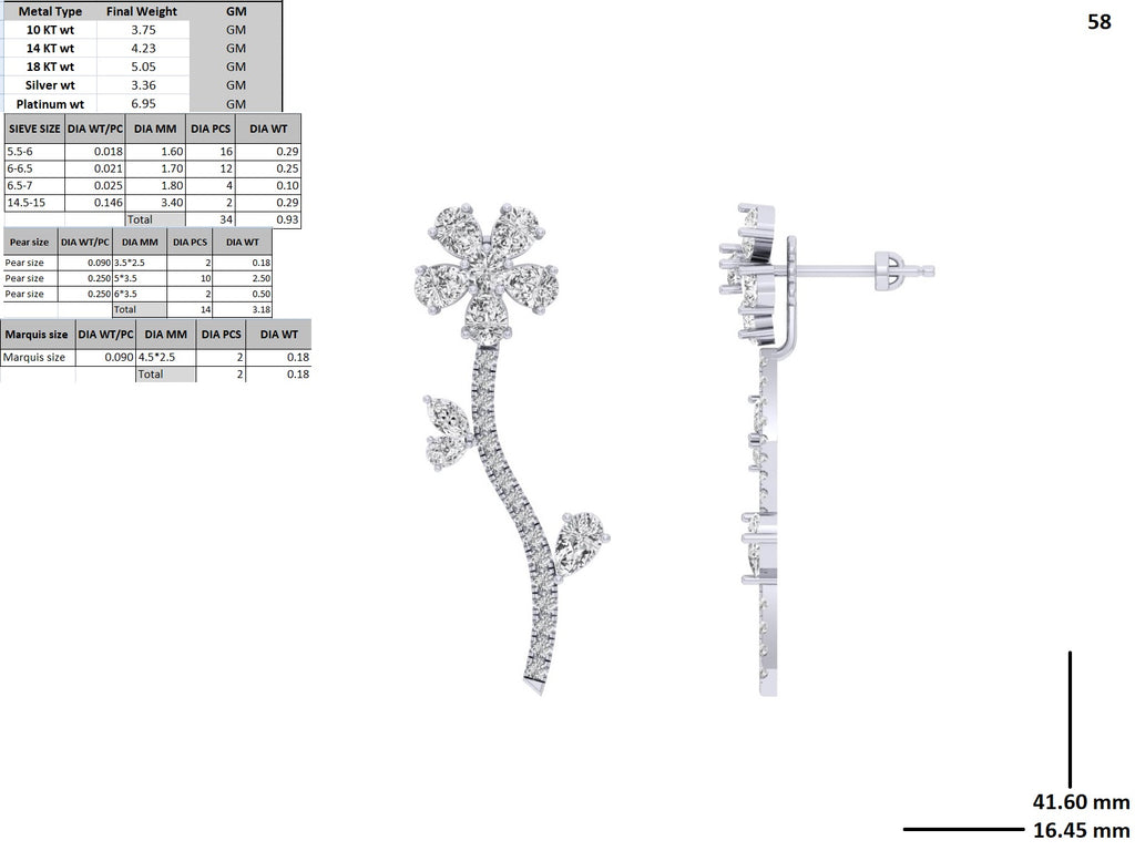 Floral Drop Earrings