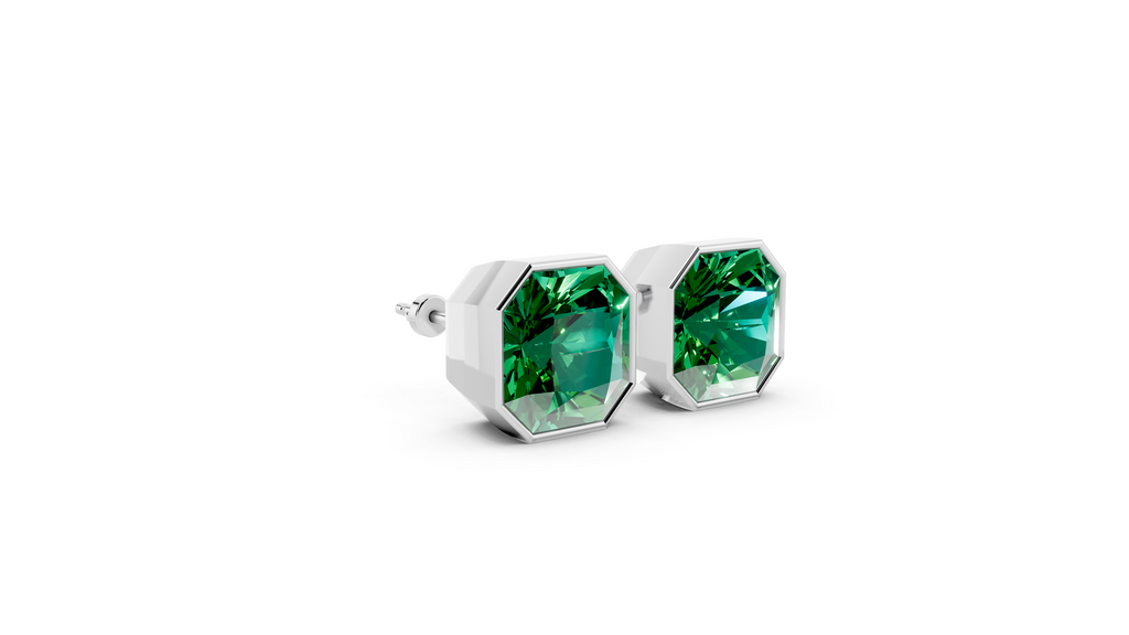 MR Regal Green Stone Earrings