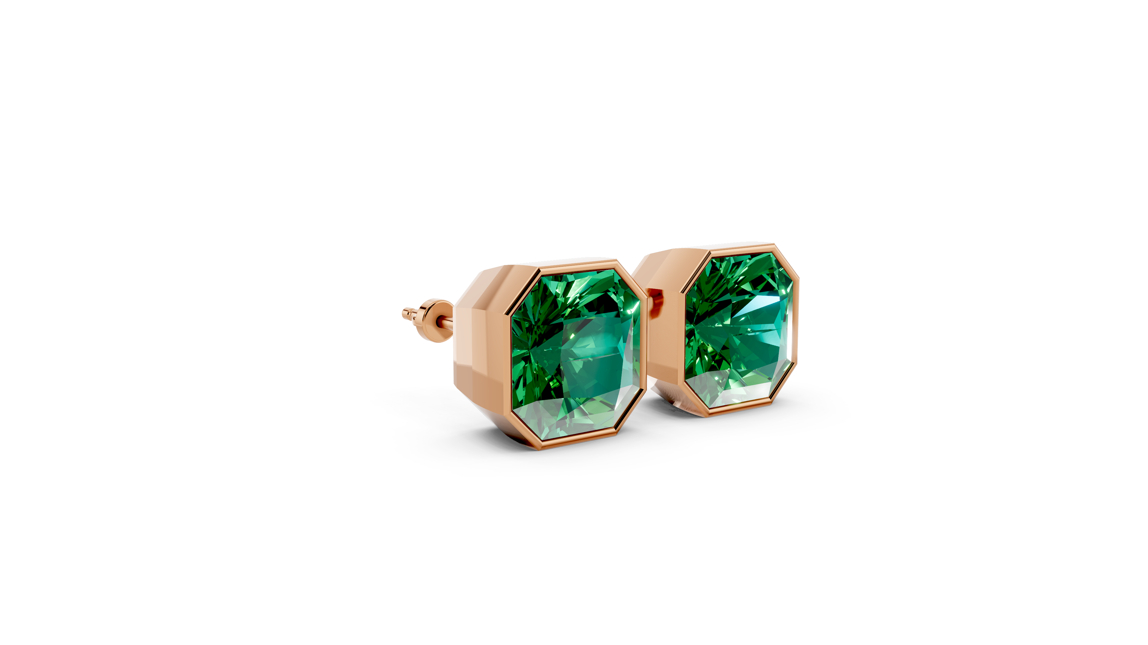 MR Regal Green Stone Earrings