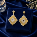 Celestia Geometric Diamond Drop Earrings