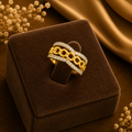 Infinity Link Diamond Gold Ring