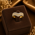 Radiance Wave Diamond Gold Ring