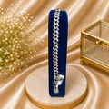92.5 Silver Iced Cuban Link Bracelet