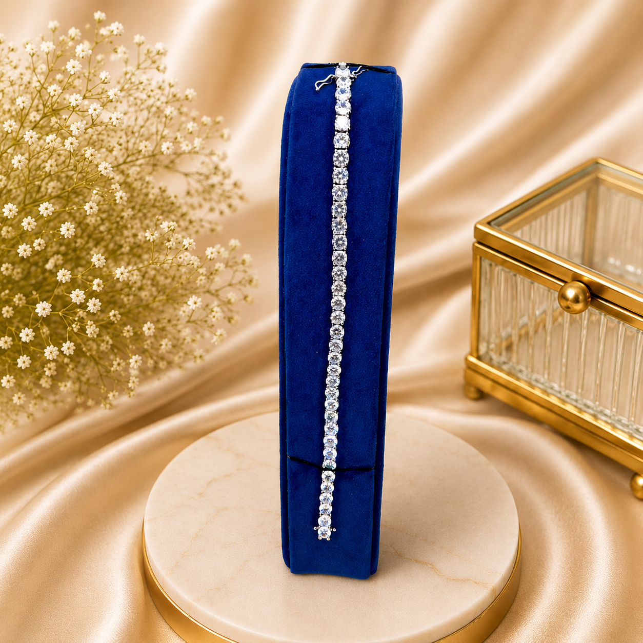 92.5 Silver Bracelet with Premium Zircon Stones
