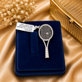 92.5 S Crystal Tennis Racket Pendant