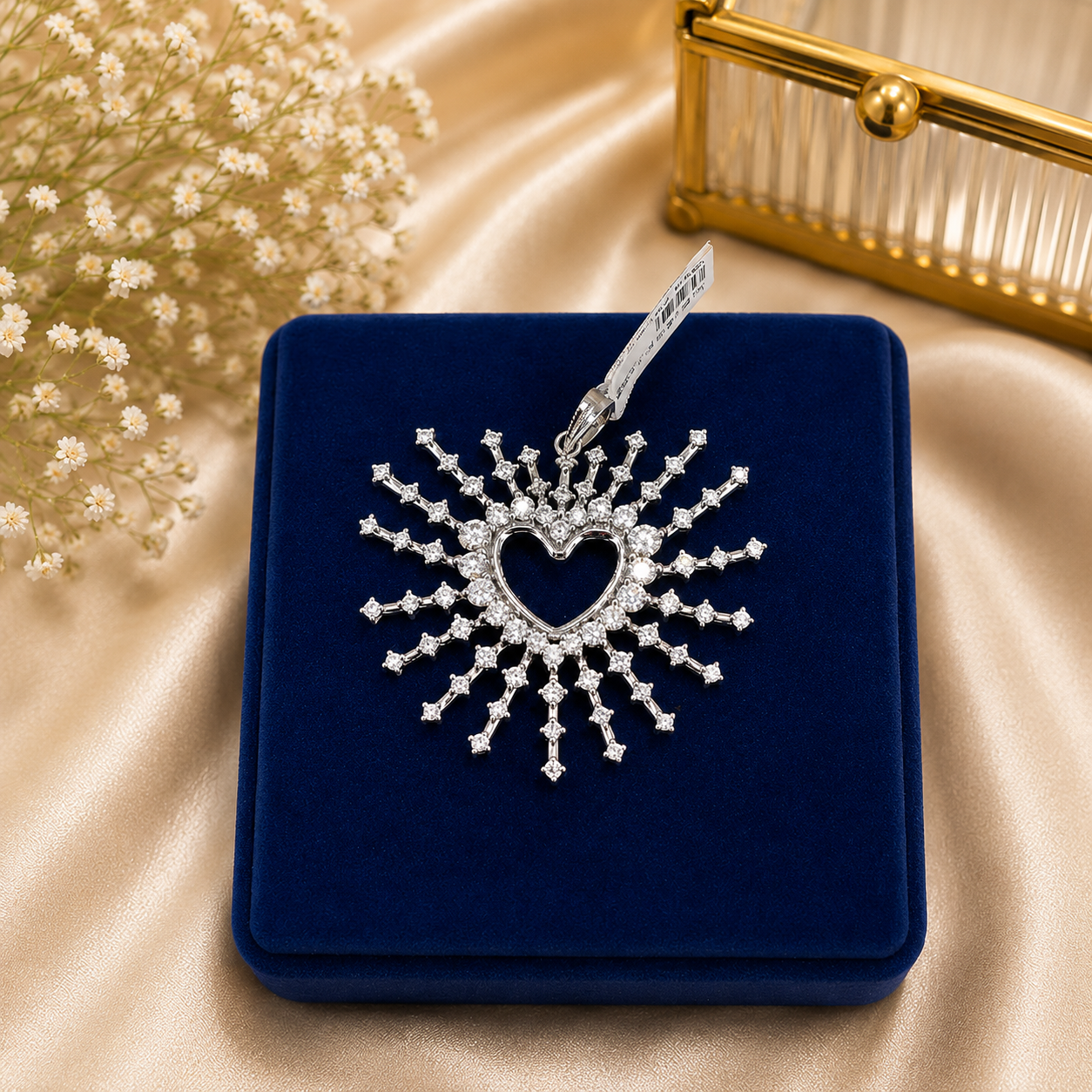 92.5 S Radiant Heartburst Crystal Pendant