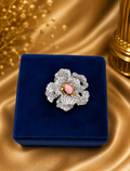Pink Crystal Bloom Statement Brooch
