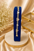 Golden Heart Charm Link Bracelet