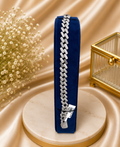 Silver Iced Cuban Link Bracelet