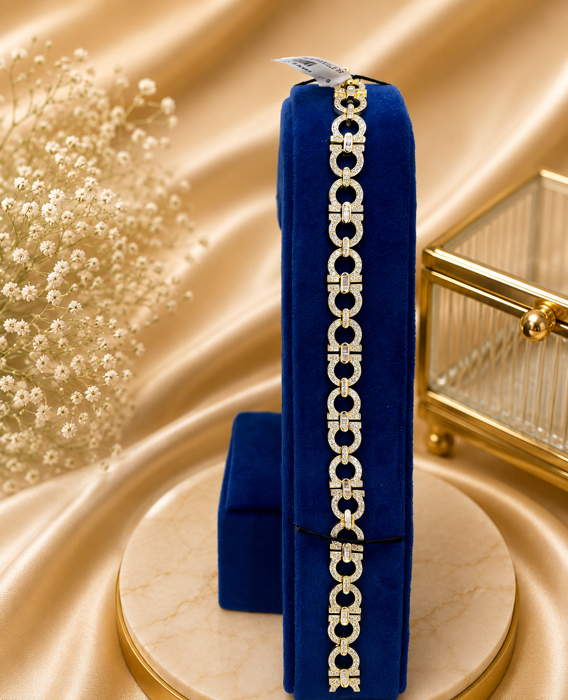 Gold Crystal Link Bracelet