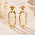 Regal Greek Loop Gold Earrings