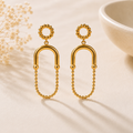 Celeste Loop Gold Drop Earrings