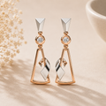 Elysian Prism Dual Tone Earrings