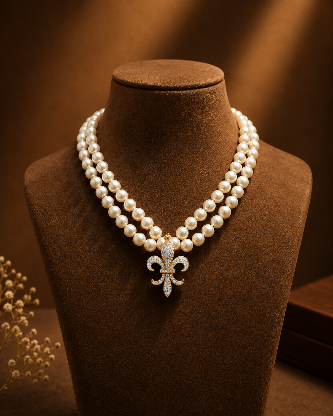 Royal Pearl Fleur Necklace