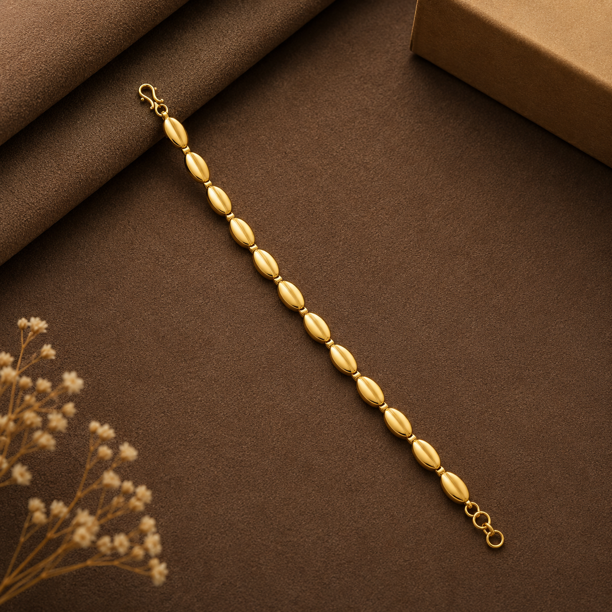 Golden Ember Oval Link Bracelet