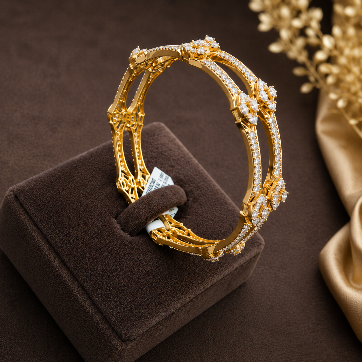 Celestia Crown Diamond Bangle