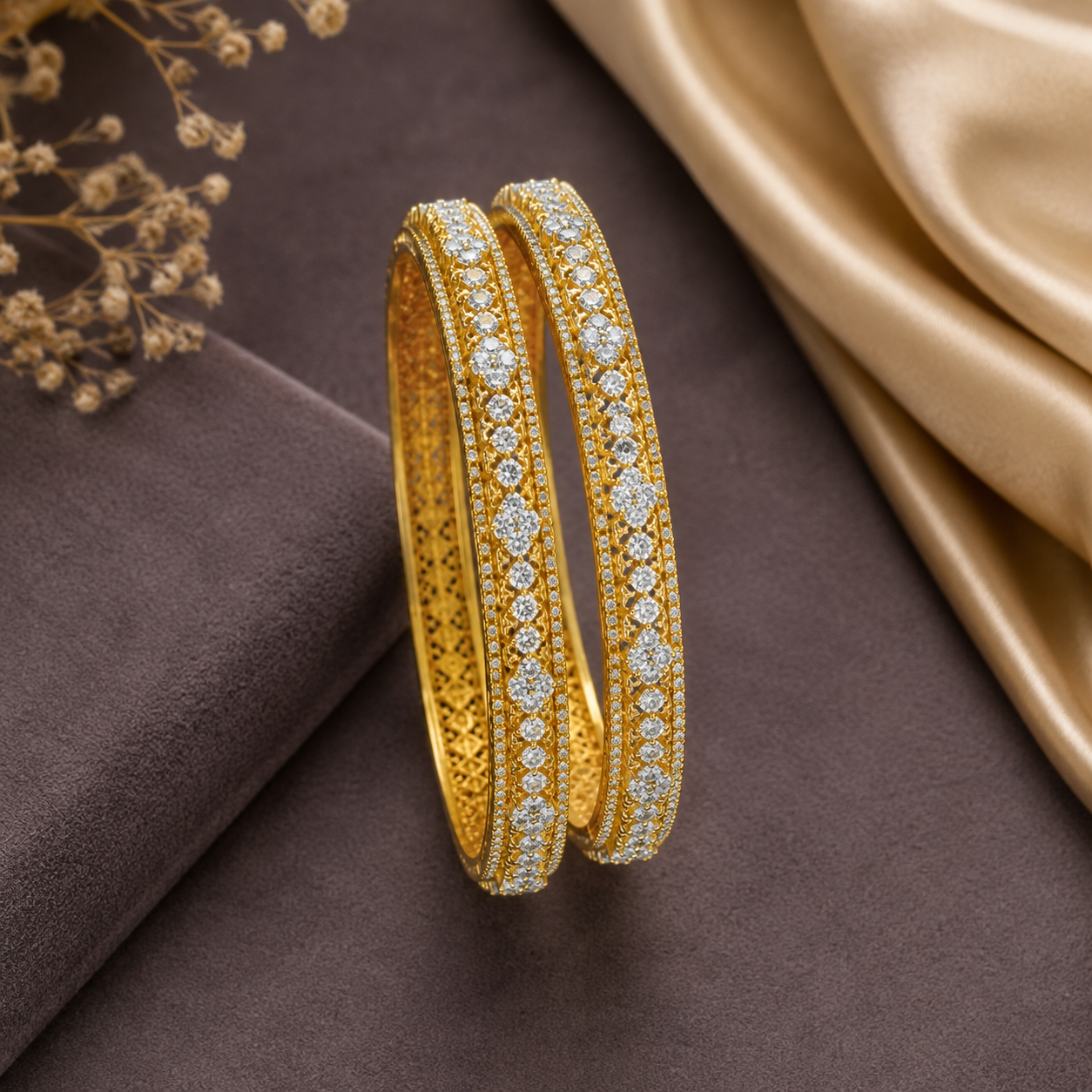 Eterna Spark Diamond Bangles