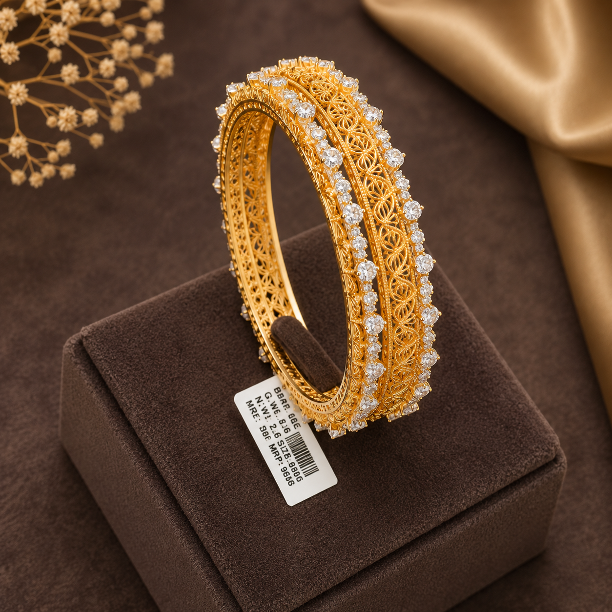 Majestic Halo Diamond Bangles