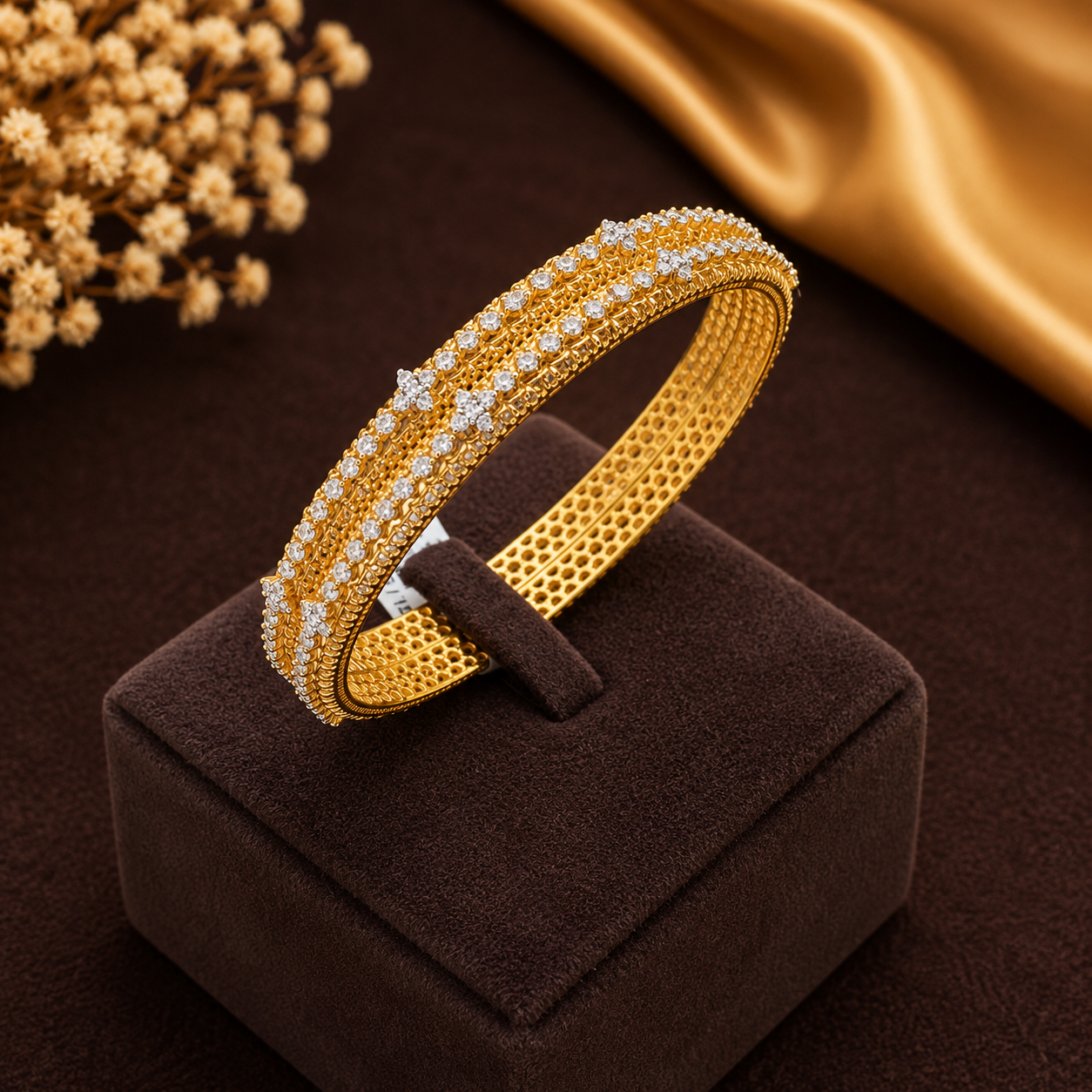 Golden Aura Diamond Bangle