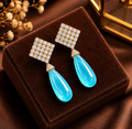 Royal Azure Luxe Drop Earrings