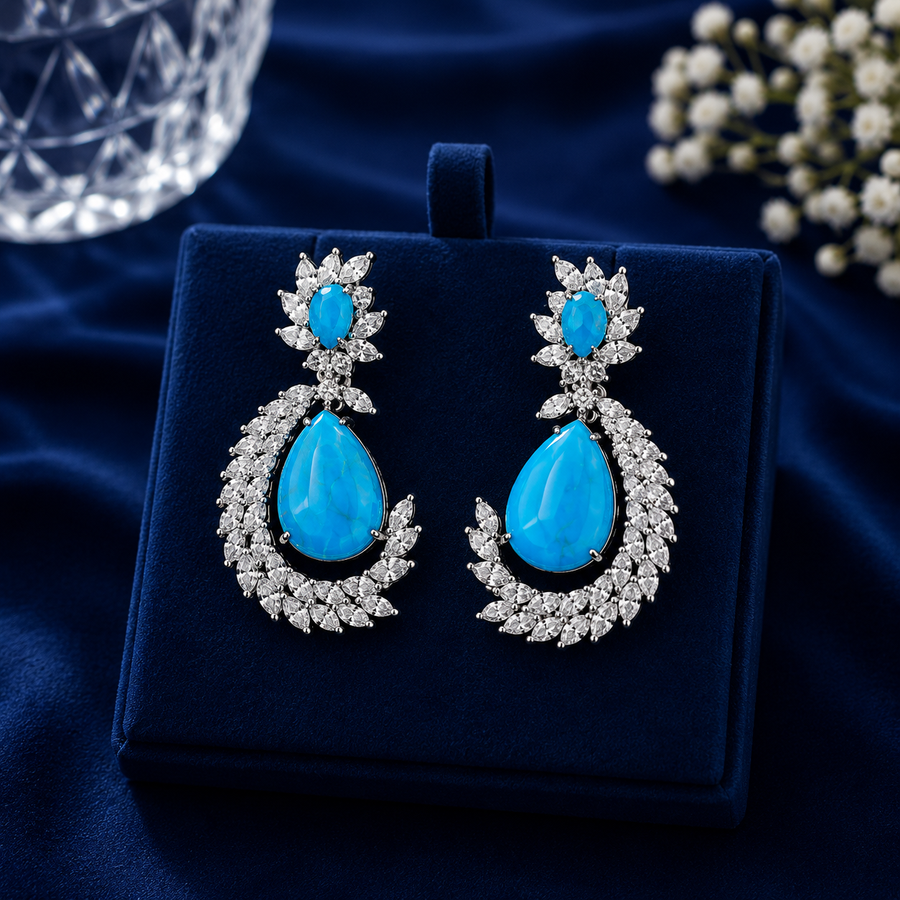 Azure Royale Luxe Drop Earrings