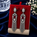 Ruby Noir Luxe Tassel Earrings