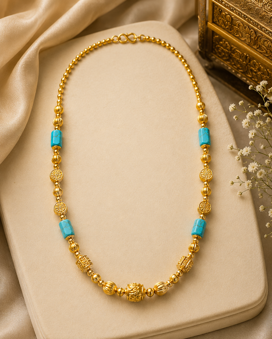 Gold Turquoise Heritage Luxe Necklace