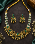 Gold Emerald Maharani Luxe Necklace Set