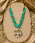 Gold Emerald Rajwadi Luxe Pendant Necklace
