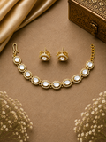 Gold Polki Crystal Luxe Bracelet Set