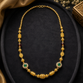 92.5 sliver gold emerald heritage luxe necklace