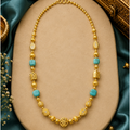 92.5 Gold Aqua Heritage Luxe Necklace