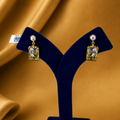 92.5 sliver Golden Pearl Frame Drop Earrings
