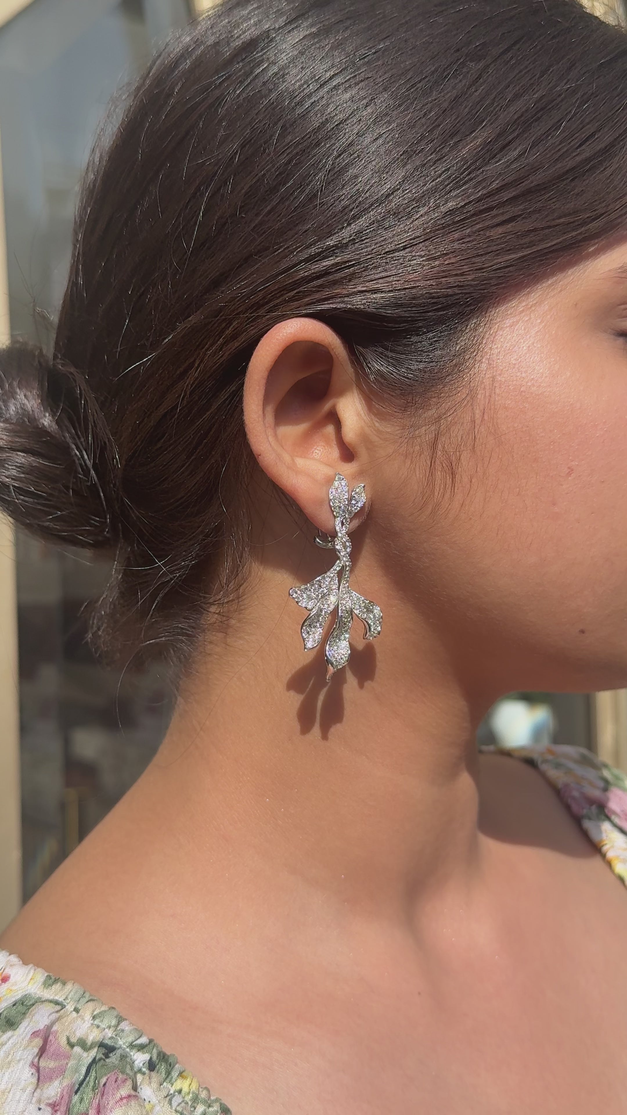 92.5 Silver Vine Luxe Statement Earrings