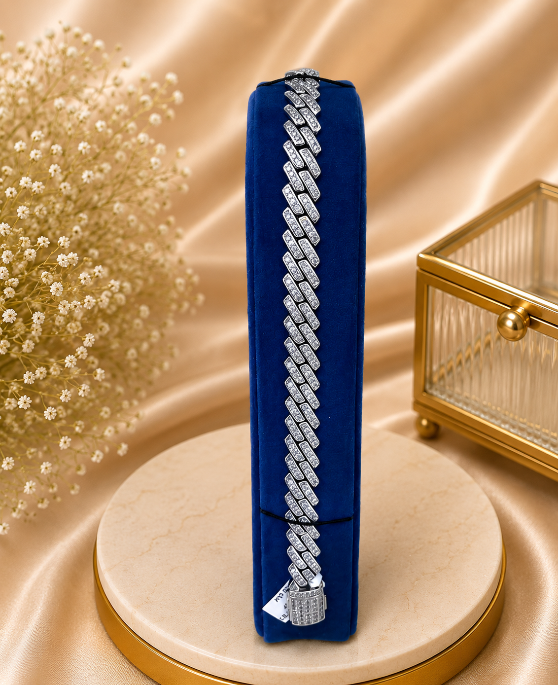 Silver Iced Cuban Link Bracelet