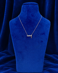 Silver Crystal Letter Pendant Necklace for Women