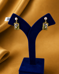 Golden Pearl Frame Drop Earrings
